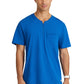 Men's One-Pocket Curved Neck Flex Scrub Top - SKT229 - New Royal