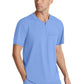 Men's One-Pocket Curved Neck Flex Scrub Top - SKT229 - Ciel Blue