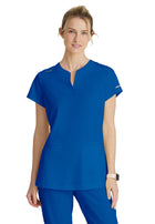 Women's Two-Pocket Placket V-Neck Coast Scrub Top - SKT259 - New Royal
