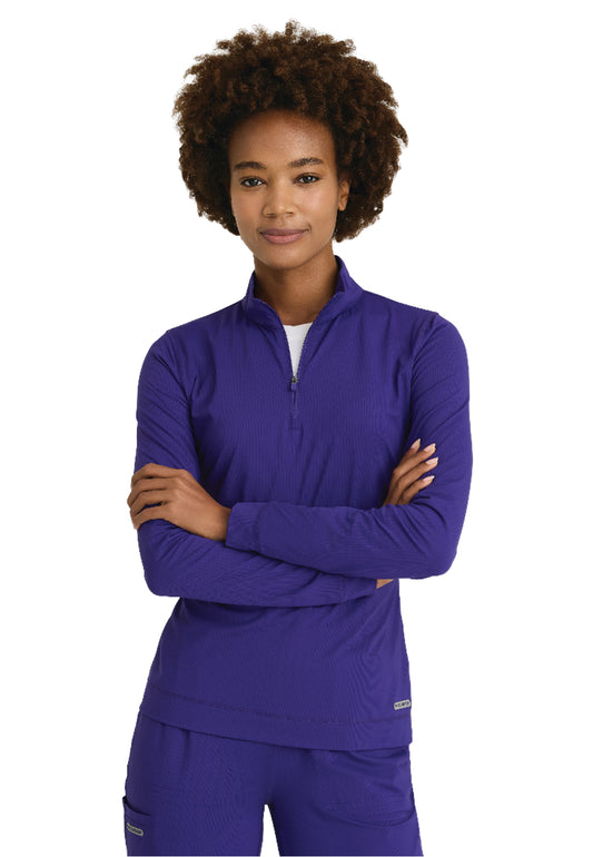 Women's Mock Neck Long Sleeve Atlas Scrub Top - SKT274 - Brilliance