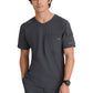 Men's Three-Pocket Round Neck Station Scrub Top - SKT277 - Pewter