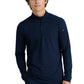 Men's One-Pocket Mock Neck Long Sleeve Propel Scrub Top - SKT280 - Navy