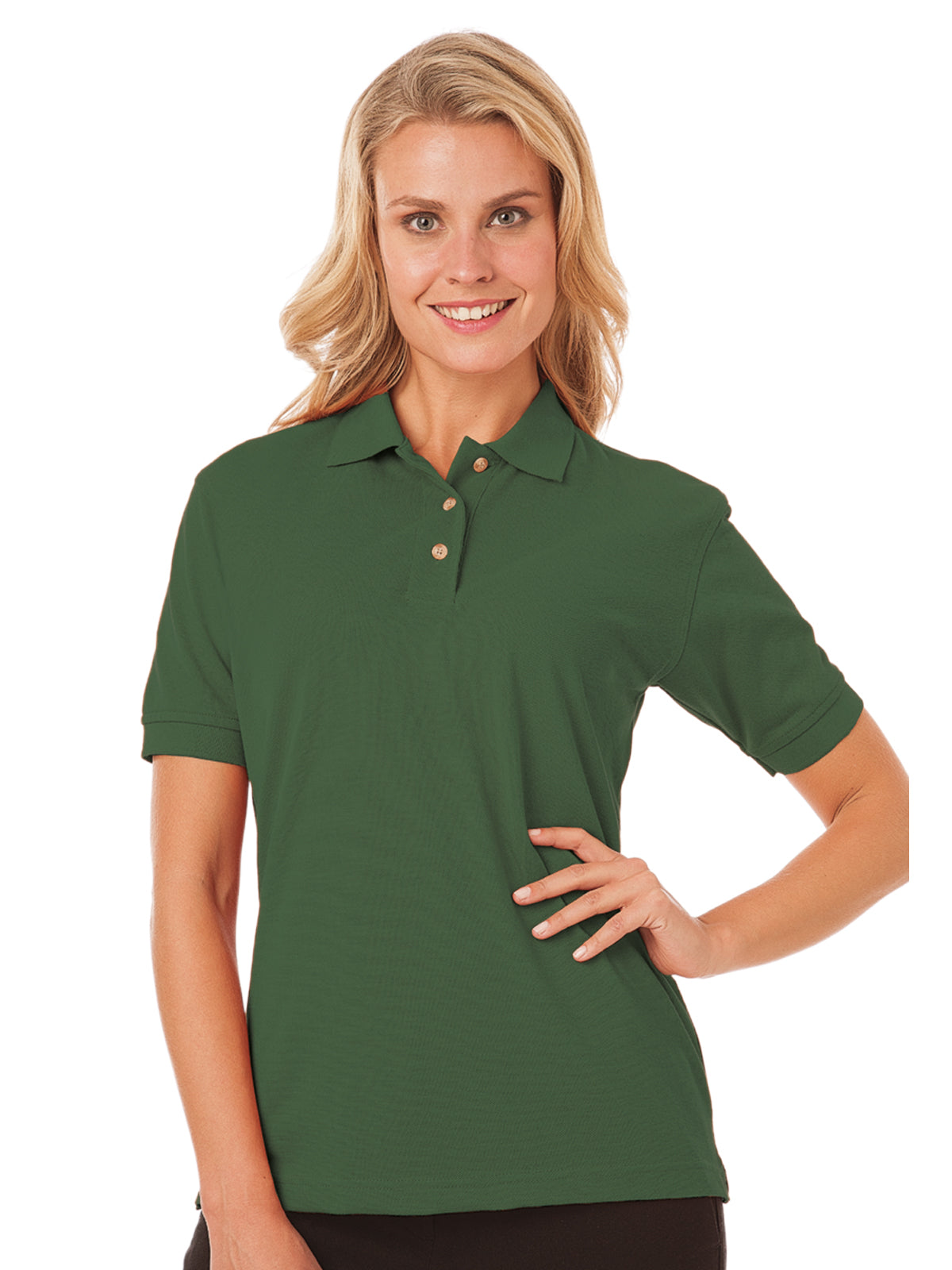 Women's Pocketless Superblend Pique Polo - BG6204 - Hunter