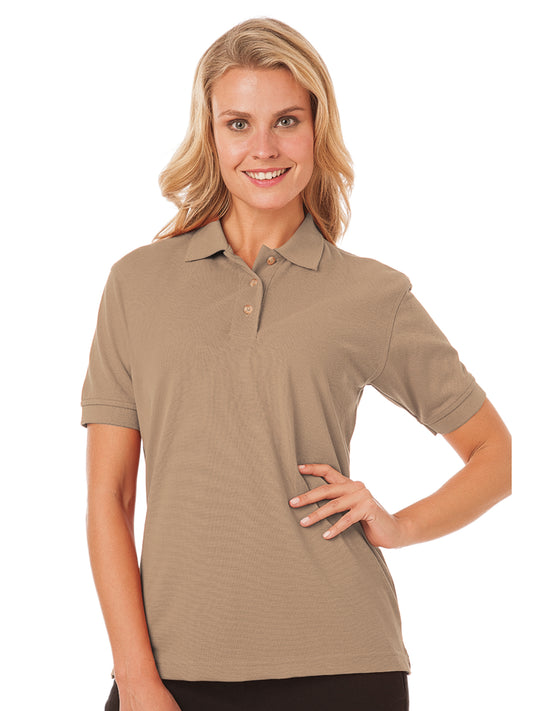 Women's Pocketless Superblend Pique Polo - BG6204 - Tan