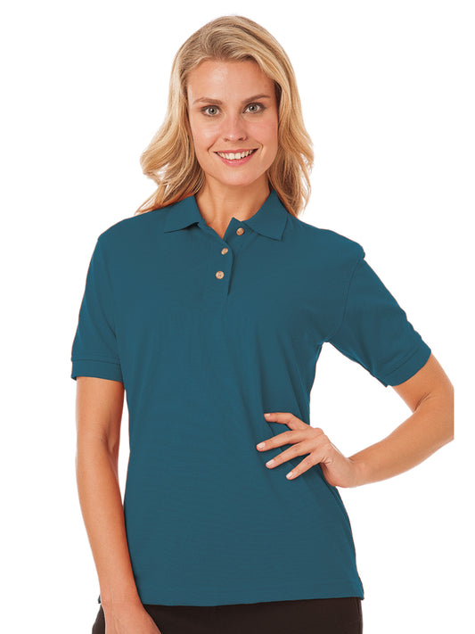 Women's Pocketless Superblend Pique Polo - BG6204 - Teal