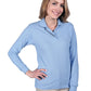 Women's Pocketless Superblend Long Sleeve Polo - BG6207 - Light Blue