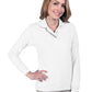 Women's Pocketless Superblend Long Sleeve Polo - BG6207 - White