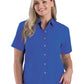 Women's Pocketless Short Sleeve Superblend Poplin Shirt - BG6216S - French Blue