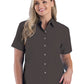 Women's Pocketless Short Sleeve Superblend Poplin Shirt - BG6216S - Graphite