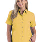 Women's Pocketless Short Sleeve Superblend Poplin Shirt - BG6216S - Maize