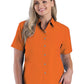 Women's Pocketless Short Sleeve Superblend Poplin Shirt - BG6216S - Orange