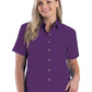 Women's Pocketless Short Sleeve Superblend Poplin Shirt - BG6216S - Purple