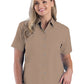 Women's Pocketless Short Sleeve Superblend Poplin Shirt - BG6216S - Tan