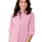 Women's Pocketless 3/4-Sleeve Stretch Poplin Shirt - BG6218 - Pink