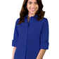 Women's Pocketless 3/4-Sleeve Stretch Poplin Shirt - BG6218 - Royal