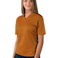 Women's Pocketless Wicking V-Neck Polo - BG6219 - Burnt Orange