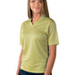 Women's Pocketless Wicking V-Neck Polo - BG6219 - Vegas Gold