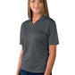 Women's Pocketless Wicking V-Neck Polo - BG6219 - Graphite