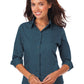 Women's Pocketless 3/4-Sleeve Poplin Shirt - BG6260 - Teal