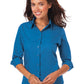 Women's Pocketless 3/4-Sleeve Poplin Shirt - BG6260 - Turquoise