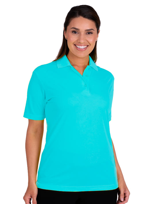 Women's Pocketless Value Wicking Polo - BG6300 - Aqua