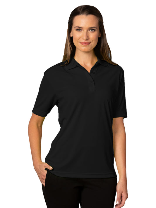 Women's Pocketless Value Wicking Polo - BG6300 - Black