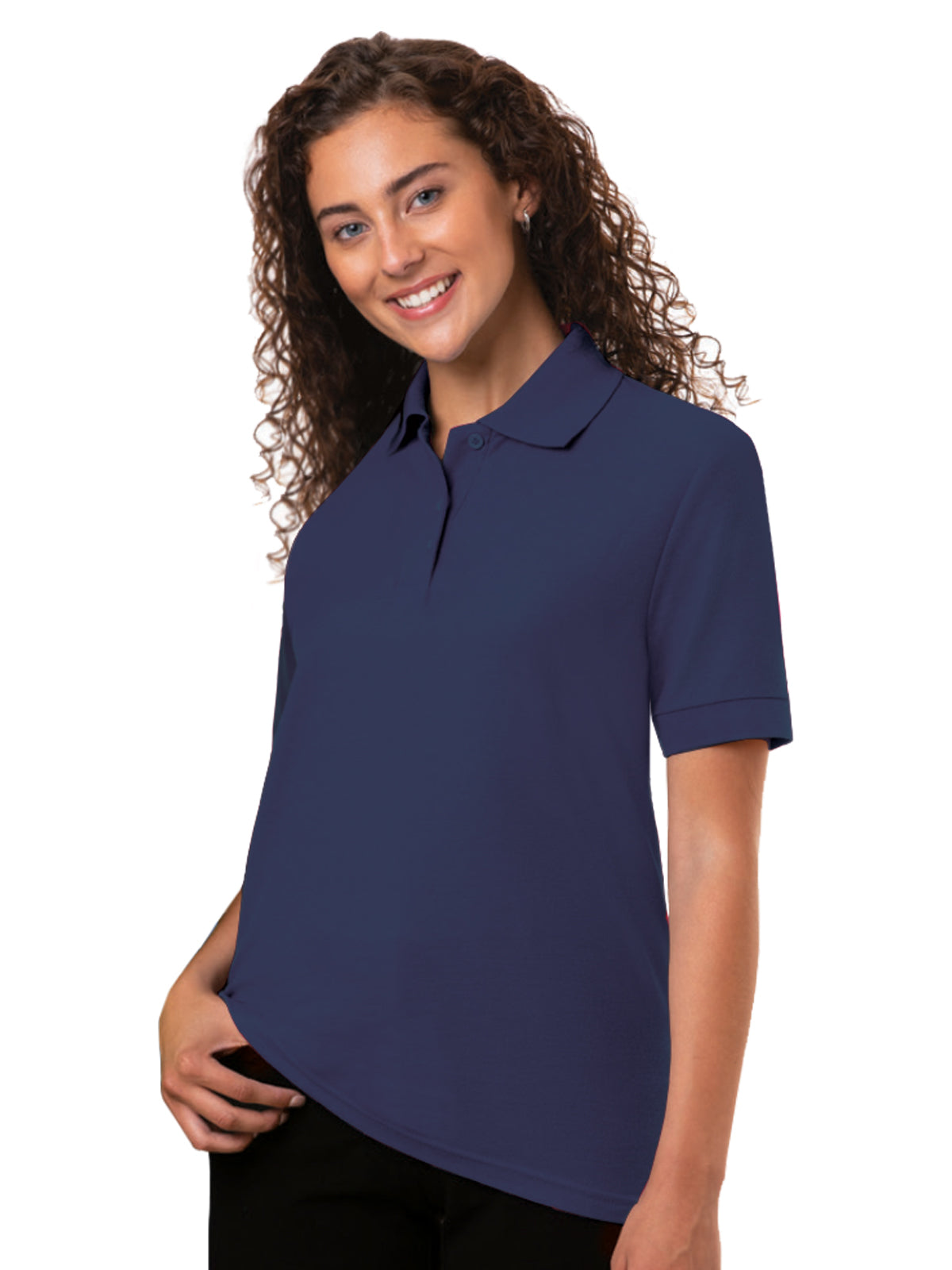 Women's Pocketless Value Wicking Polo - BG6300 - Navy