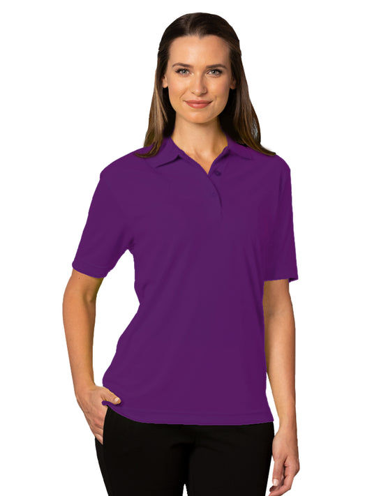 Women's Pocketless Value Wicking Polo - BG6300 - Purple