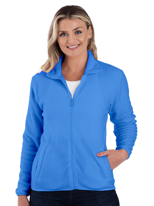 Women's 2-Pocket Micro Fleece Full Zip Jacket - BG6951 - Polar Blue