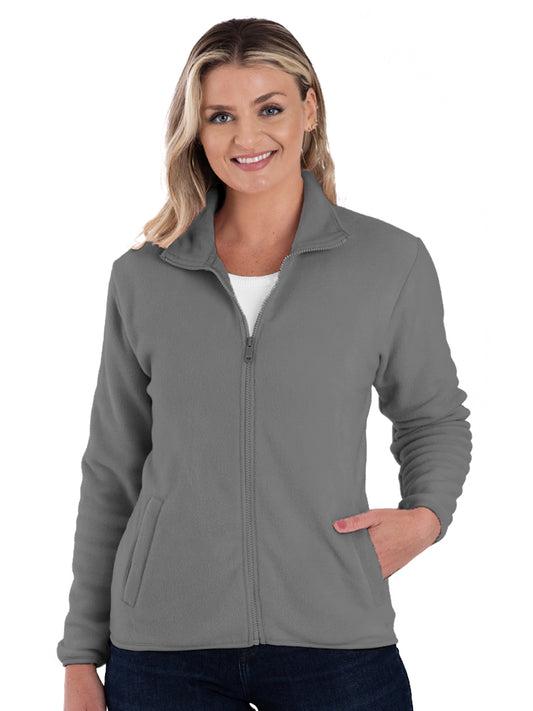 Women's 2-Pocket Micro Fleece Full Zip Jacket - BG6951 - Polar Grey