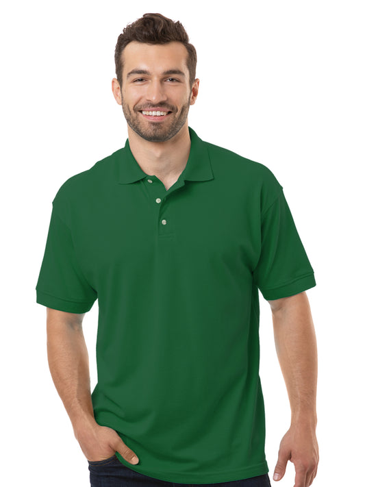 Men's Pocketless Superblend Short Sleeve Polo - BG7204 - Hunter