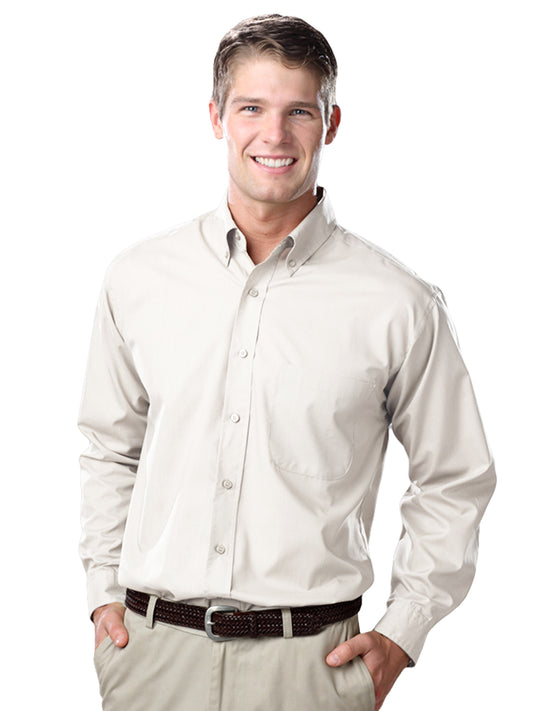 Men's 1-Pocket Value Poplin Shirt - BG7210 - White