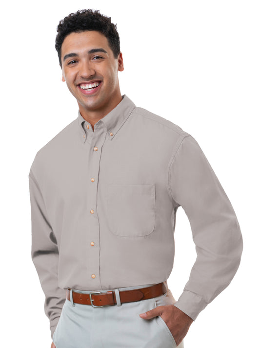 Men's 1-Pocket Superblend Poplin Shirt - BG7216 - Grey