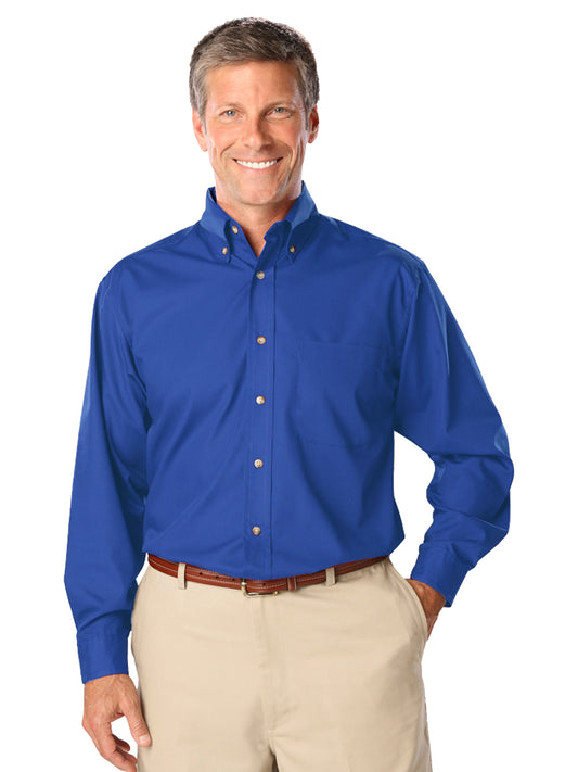 Men's 1-Pocket Superblend Poplin Shirt - BG7216 - Royal