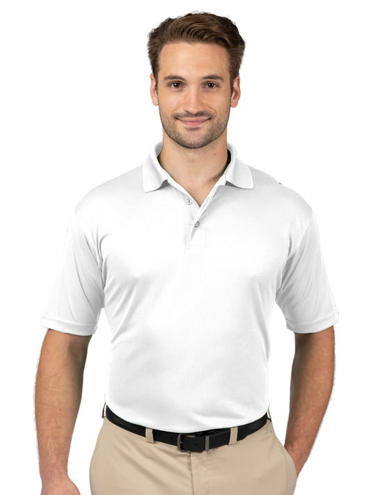 Men's Pocketless Wicking Short Sleeve Polo - BG7219 - White