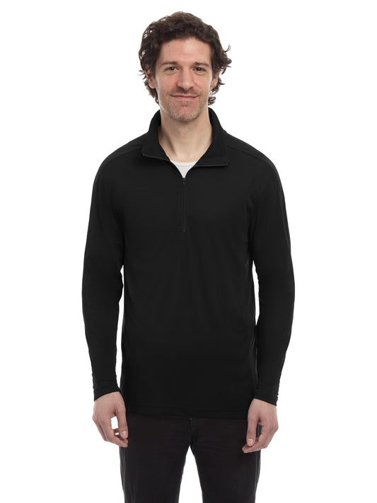 Men's Pocketless 1/4-Zip Long Sleeve Pullover - BG7230 - Black