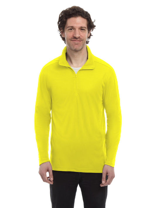 Men's Pocketless 1/4-Zip Long Sleeve Pullover - BG7230 - Optic Yellow