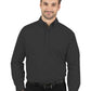 Men's 1-Pocket Matching Buttons Poplin Shirt - BG7266 - Black