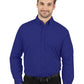 Men's 1-Pocket Matching Buttons Poplin Shirt - BG7266 - Royal