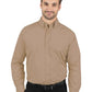 Men's 1-Pocket Matching Buttons Poplin Shirt - BG7266 - Tan
