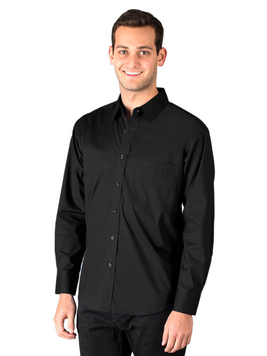 Men's 1-Pocket Superblend Untucked Shirt - BG7268 - Black