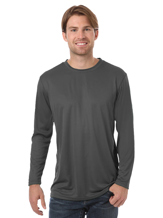 Men's Pocketless Value Long Sleeve Tee - BG7303 - Graphite