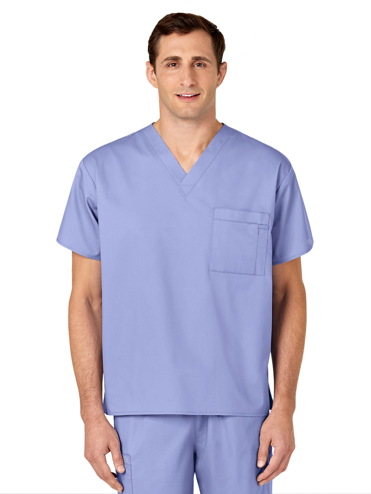 Unisex Double-Pocket V-Neck Scrub Top