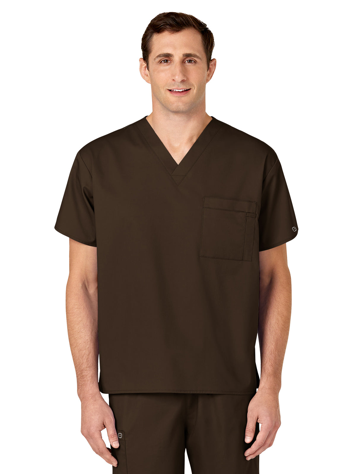 Unisex Double-Pocket V-Neck Scrub Top