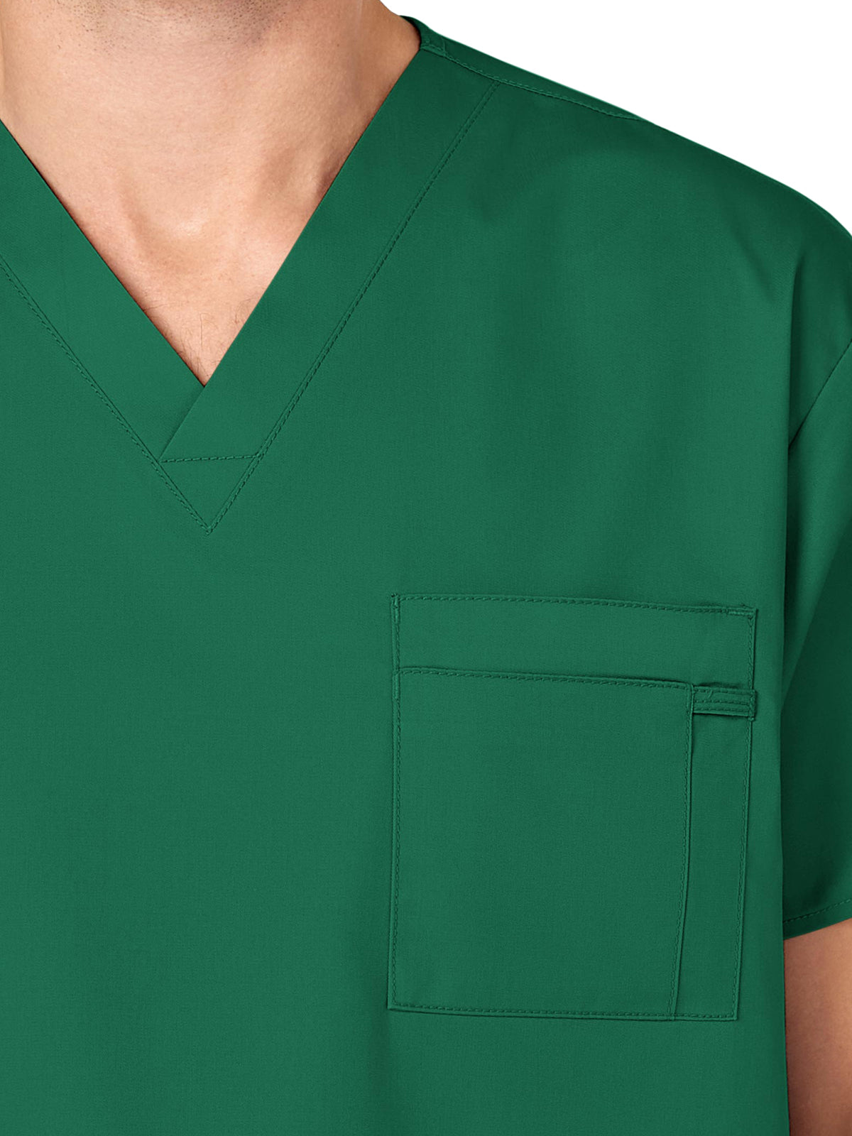 Unisex Double-Pocket V-Neck Scrub Top