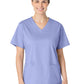Women's Four-Pocket V-Neck Top - 101 - Ceil Blue