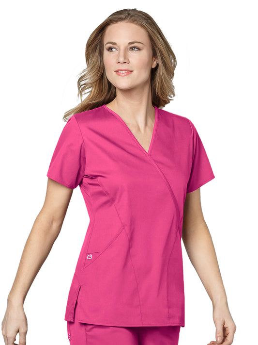 Women's Three-Pocket Mock Wrap Top