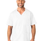 Men's Four-Pocket Modified V-Neck Top - 103 - White