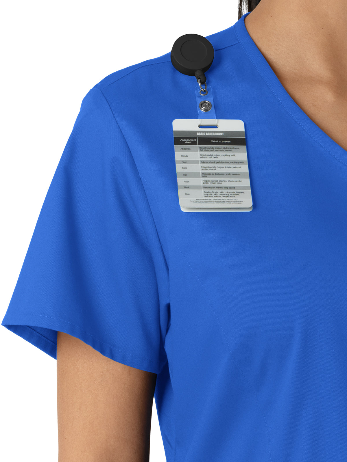 Women's Three-Pocket Curved V-Neck Scrub Top