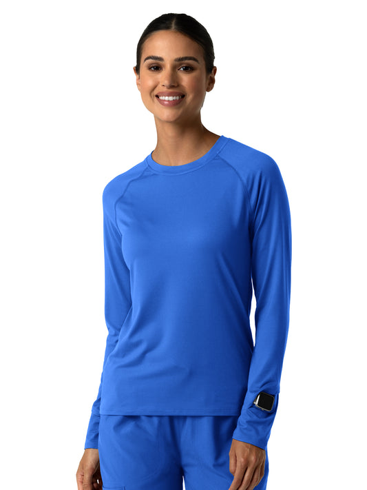 Women's Watch Window Long Sleeve Underscrub Tee - 2139 - Royal